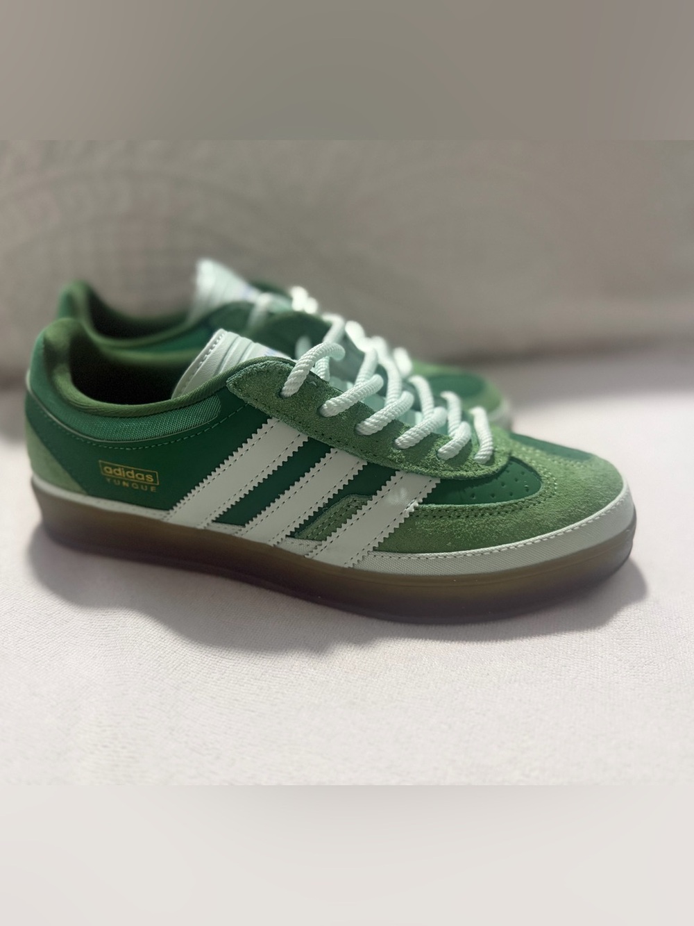 adidas Yunque Green & White Retro Skate Sneaker - Picture 4 of 6